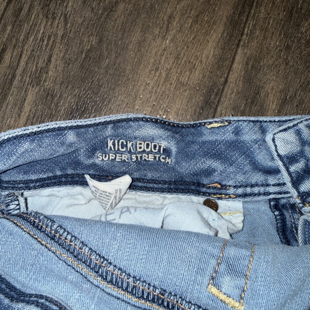 American Eagle Kick Boot Super Stretch Light Wash Denim Jeans Women's Size 8-Reg - Picture 9 of 9